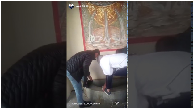 В Калининграде группа чеченцев демонстративно помыла «копыта» в святом источнике при православном храме